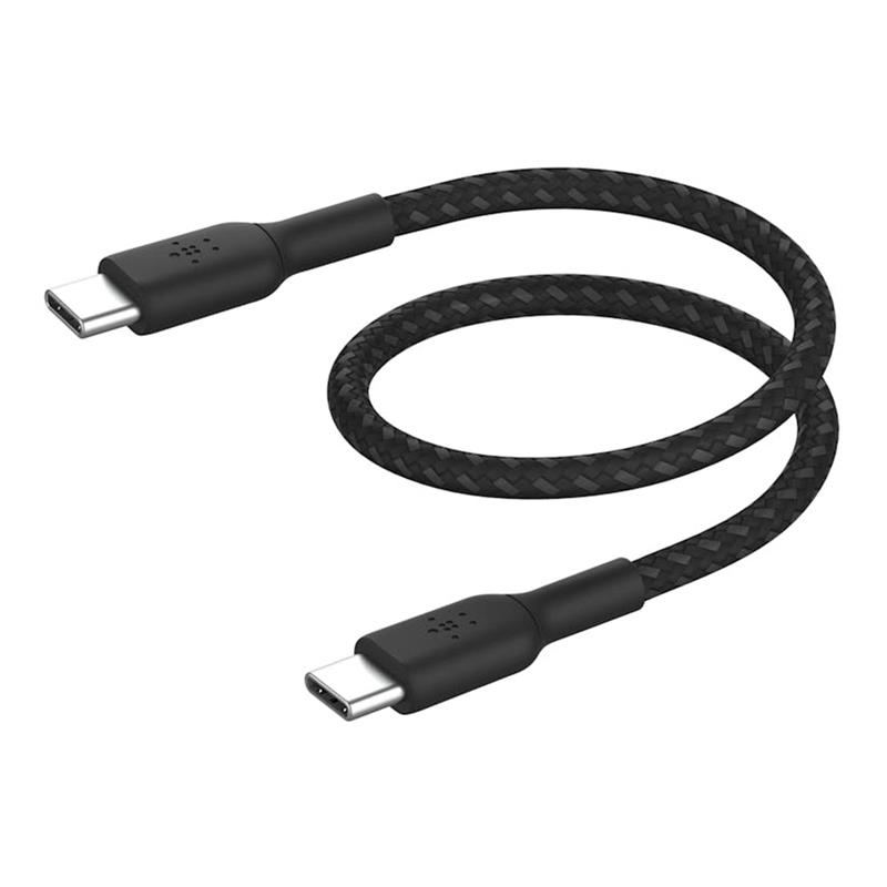 Belkin kábel Boost Charge Braided USB-C to USB-C 15cm - Black 