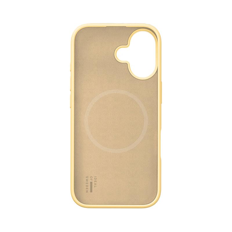iDeal Silicone Case MagSafe iPhone 16 Soft Lemon 