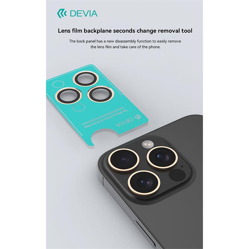 Devia Peak Series Lens Protector pre iPhone 16 Pro/16 Pro Max - Rose Gold 