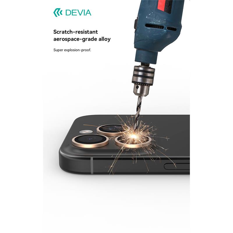 Devia Peak Series Lens Protector pre iPhone 16 Pro/16 Pro Max - Rose Gold 