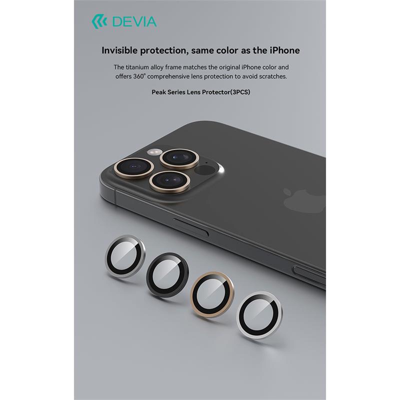 Devia Peak Series Lens Protector pre iPhone 16 Pro/16 Pro Max - Rose Gold 