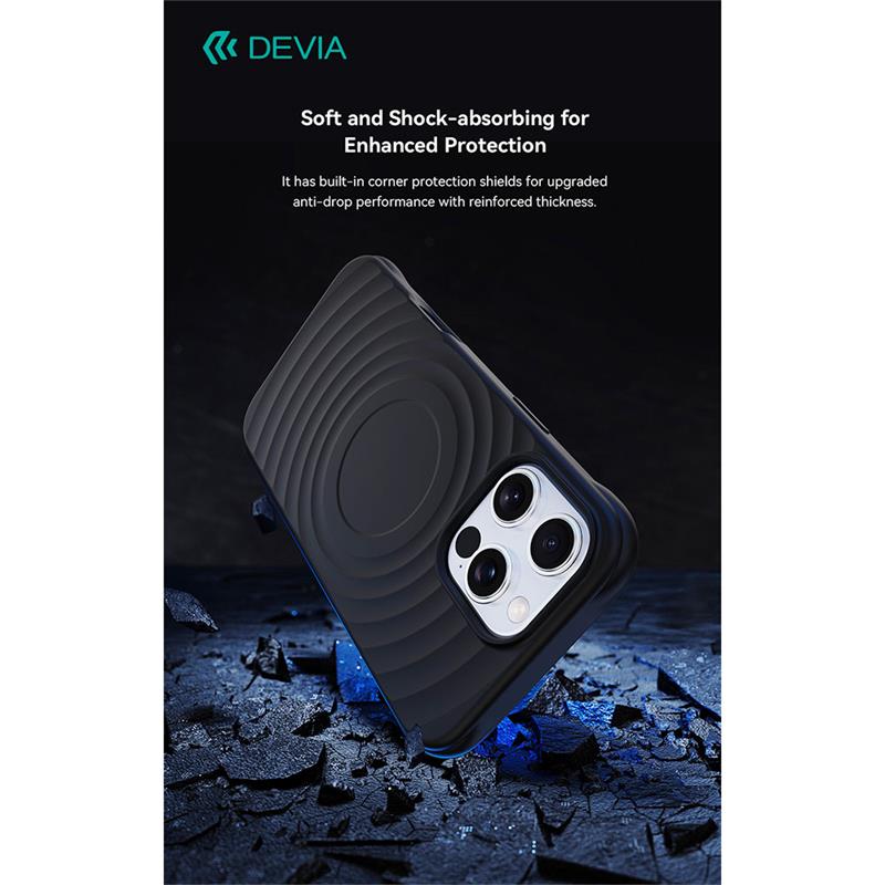 Devia kryt Ripple Magnetic Shockproof TPU Case pre iPhone 16 - White 
