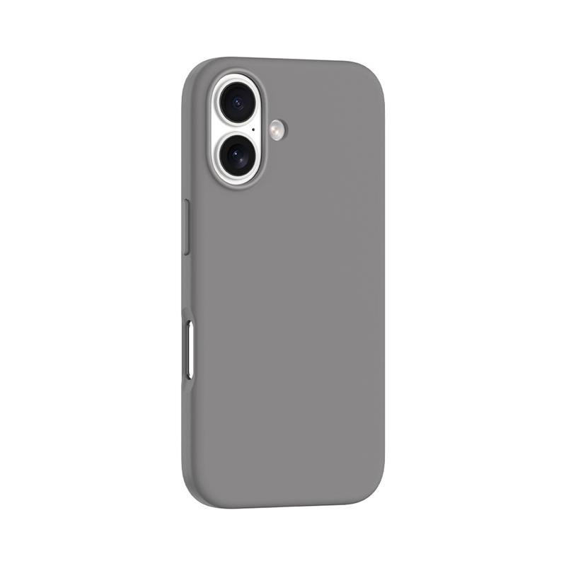 Devia kryt Nature Series Silicone Magnetic Case pre iPhone 16 - Gray White 