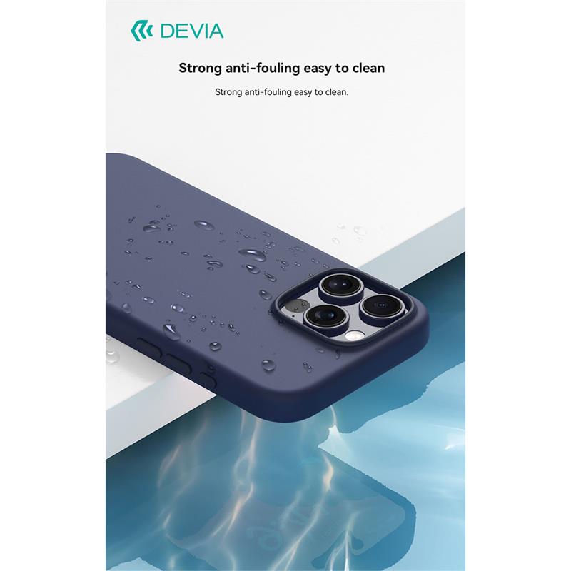 Devia kryt Nature Series Silicone Magnetic Case pre iPhone 16 - Blue 