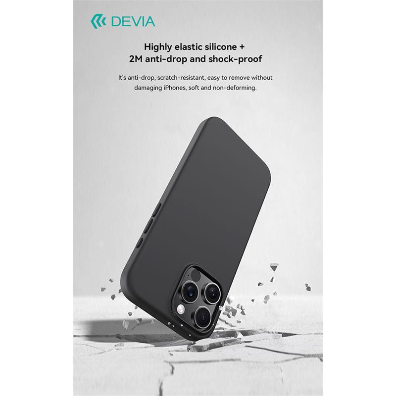 Devia kryt Nature Series Silicone Magnetic Case pre iPhone 16 - Rose Red 
