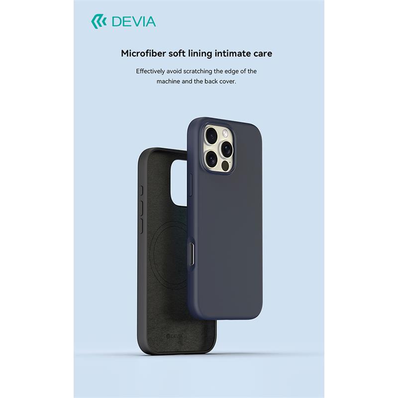 Devia kryt Nature Series Silicone Magnetic Case pre iPhone 16 Pro - Gray White 