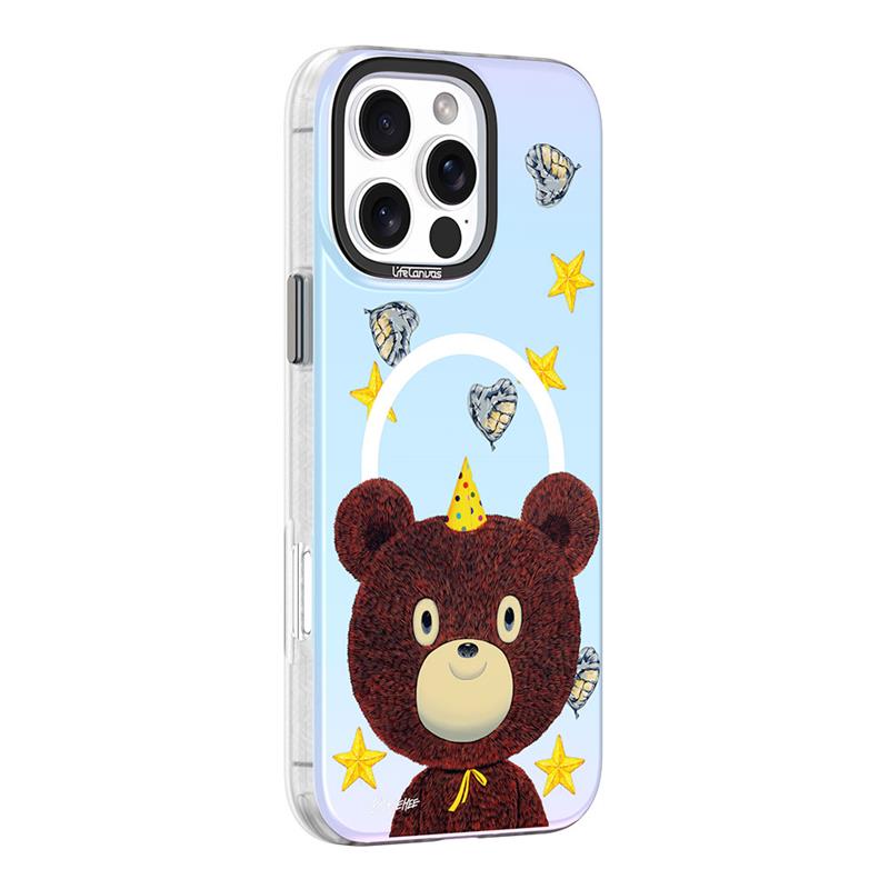 Devia kryt Canvas Series Magnetic Case pre iPhone 16 Plus - Starry Bear 