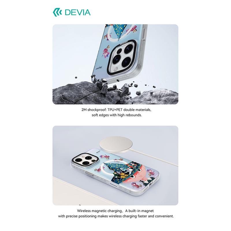Devia kryt Canvas Series Magnetic Case pre iPhone 16 Plus - Starry Bear 