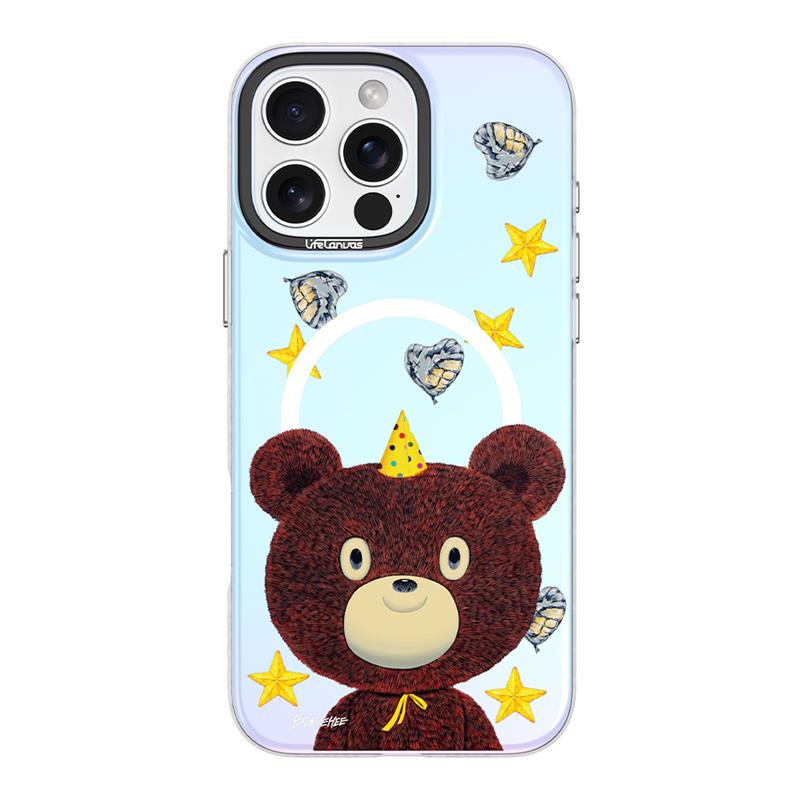 Devia kryt Canvas Series Magnetic Case pre iPhone 16 Pro Max - Starry Bear 