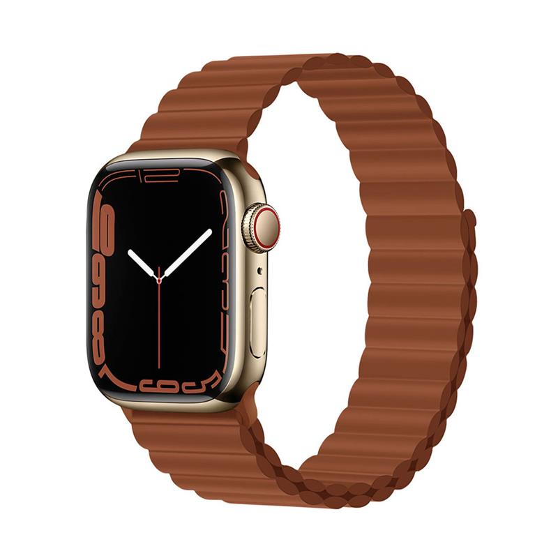 Devia remienok Deluxe Series Sport3 Silicone Magnet Band 40/41/42mm - Saddle Brown 
