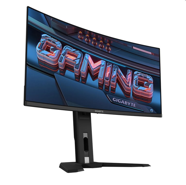 GIGABYTE LCD MO34WQC2 GAMING Monitor 34" WQHD 3440x1440, OLED 1800R, 240Hz, 2xHDMI, DP, USB-C PD, USB HUB, Speakers 
