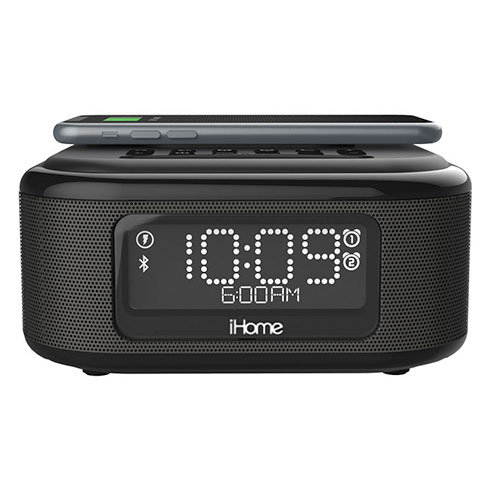 iHome Dual Alarm Clock iBTW23B with Qi Wireles Charging Black reproduktor 