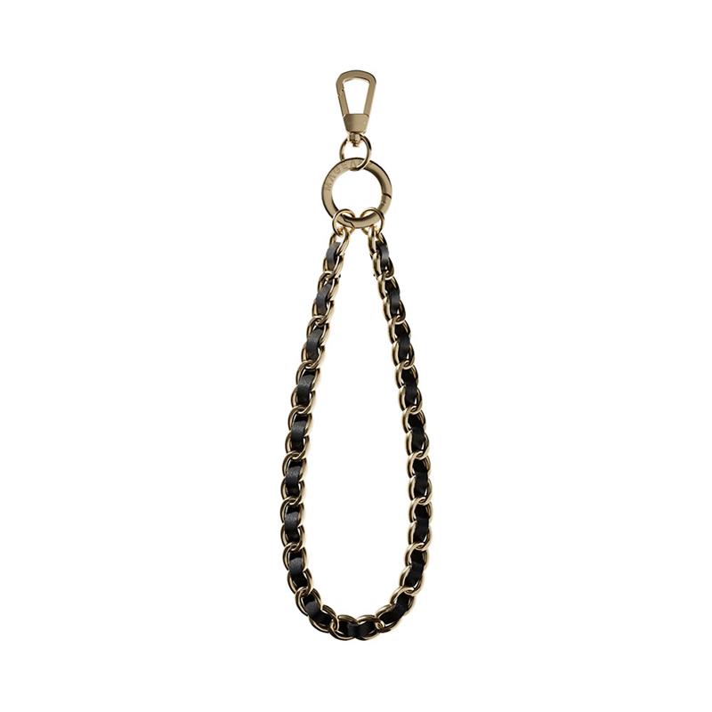 SwitchEasy 9mm Chic Chain Wrist Strap + Strap Card - Black/Matte Gold 