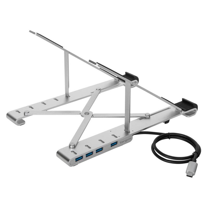 Targus Portable Stand with Integrated USB-A Hub - Silver 