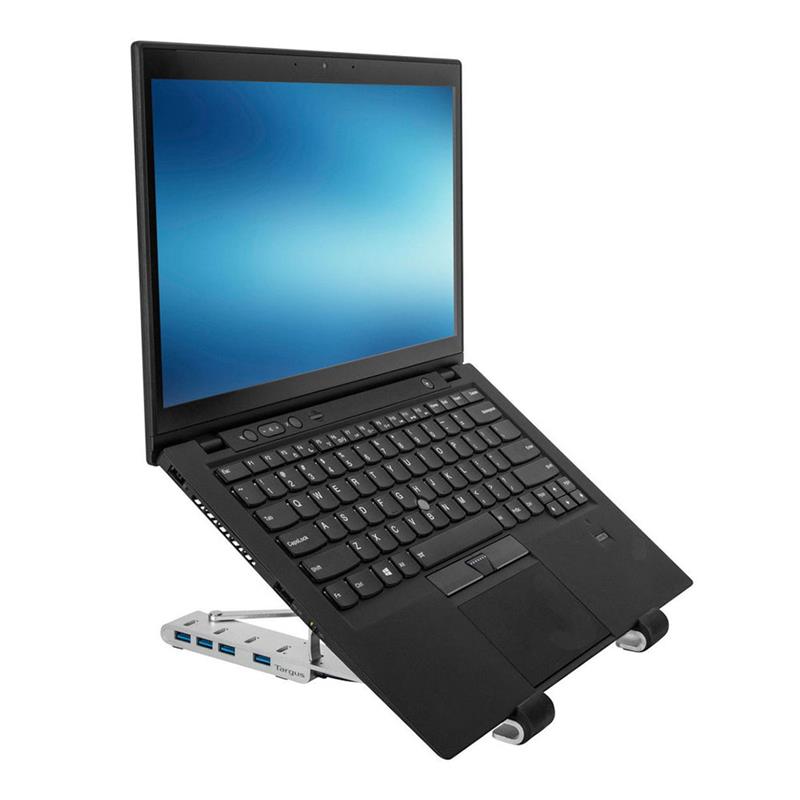 Targus Portable Stand with Integrated USB-A Hub - Silver 