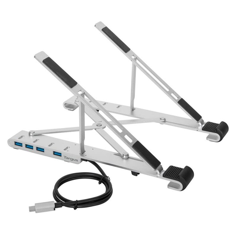 Targus Portable Stand with Integrated USB-A Hub - Silver 