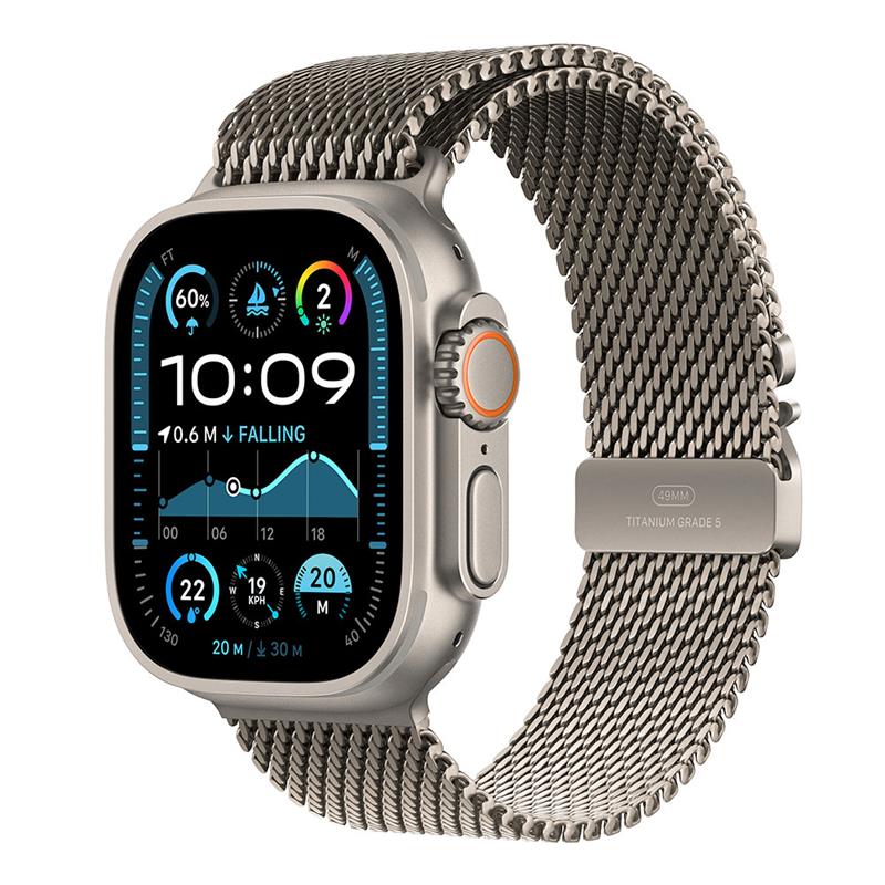 Apple Watch Ultra 2/ 49mm/ Natural/ Elegant Band/ Natural Titanium Milanese/ Large 