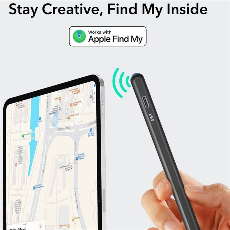 ESR stylus Geo Digital Pencil with built-in Apple Find My Technology - Black 