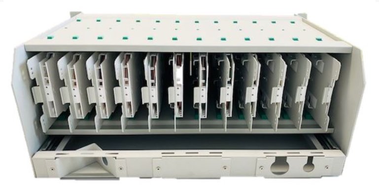 OEM optická vaňa,4U, HighDensity 144x SC/APC simplex, vč.pigtailů SC/APC a kazet, sivá RAL 7035 