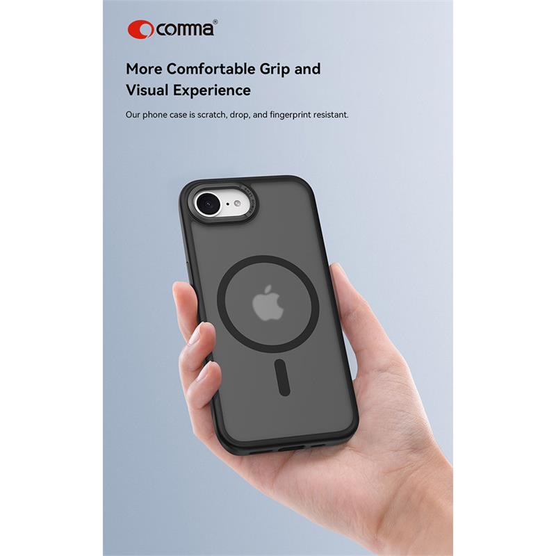 Comma kryt Joy Elegant Magnetic Case pre iPhone 16e/17e - White 