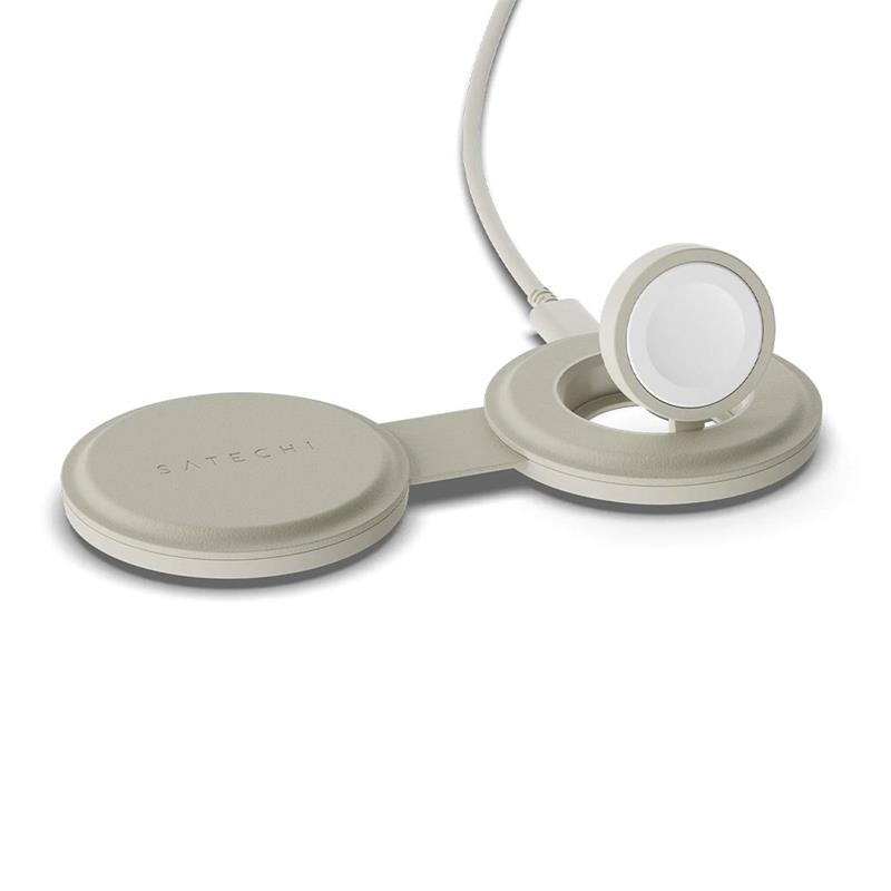 Satechi Qi2 OntheGo 2-in-1 Wireless Charger - Sand 
