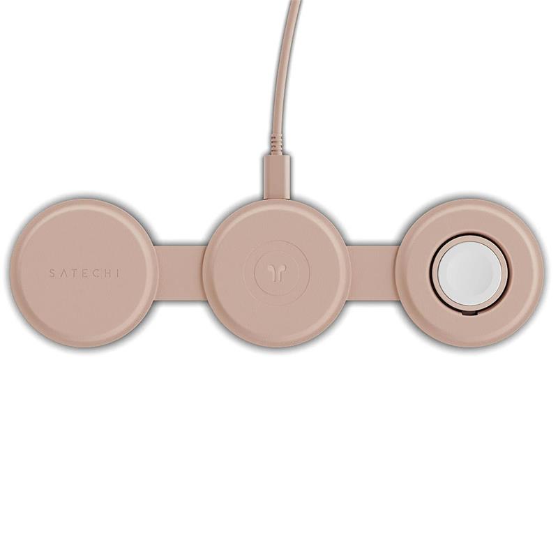 Satechi Qi2 OntheGo 3-in-1 Wireless Charger - Desert Rose 