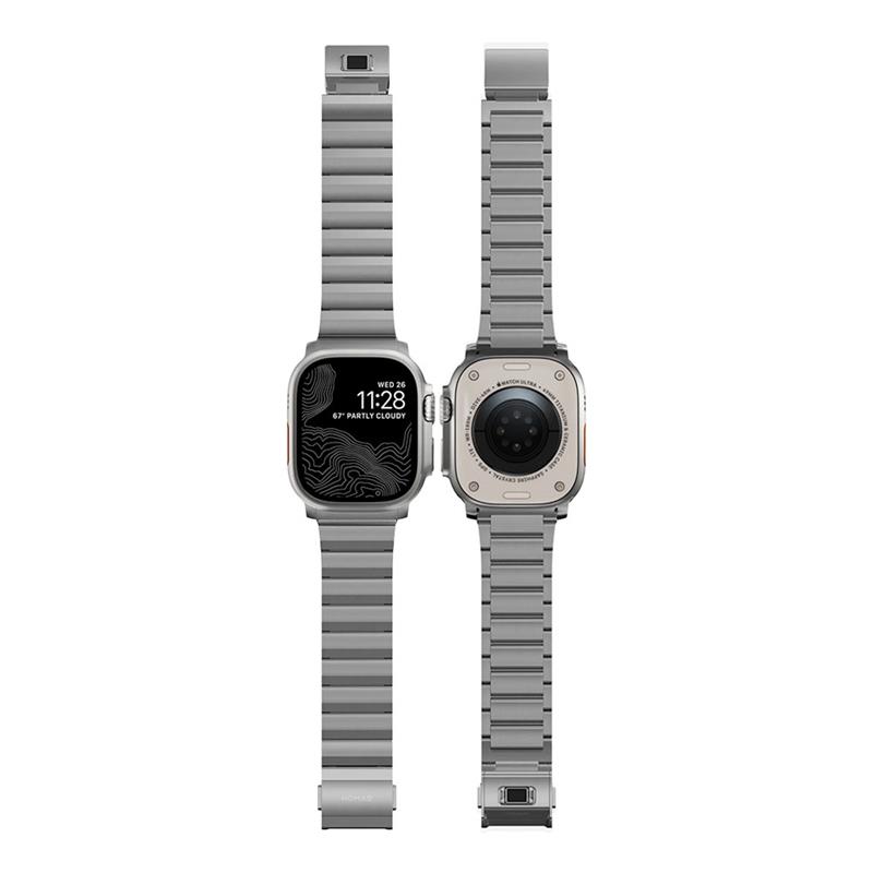 Nomad remienok pre Apple Watch 44-49mm - Titanium Band/Natural Hardware 
