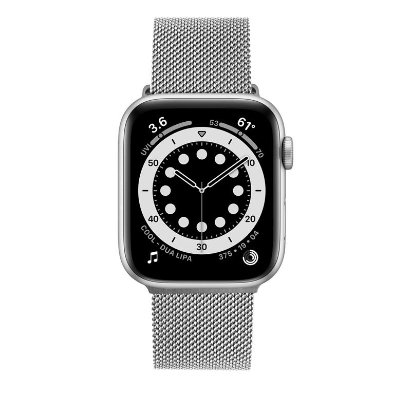 FIXED Mesh Strap pre Apple Watch 38/40/41mm, strieborný 