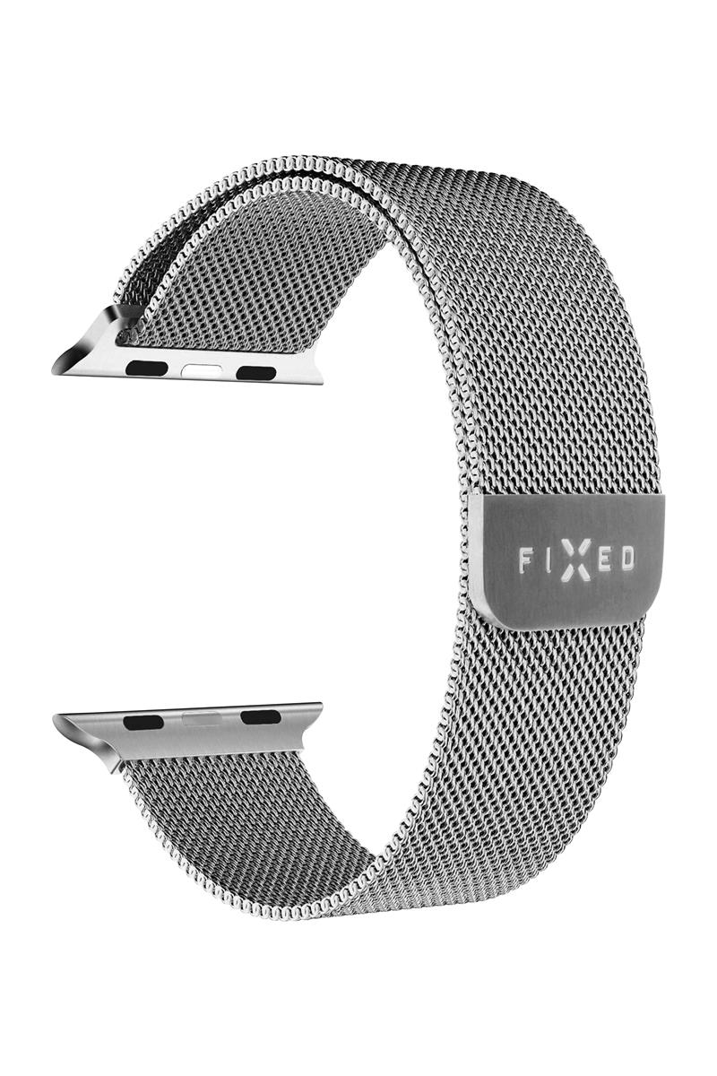 FIXED Mesh Strap pre Apple Watch 38/40/41mm, strieborný 