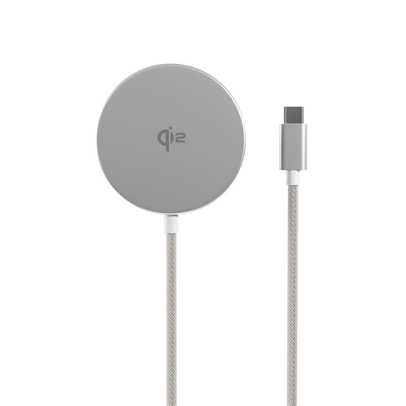 iStores by Epico UltraBase Qi2 Mag+ bezdrôtová nabíjačka EO50 - strieborná 