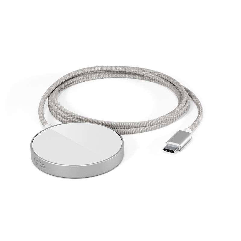 iStores by Epico UltraBase Qi2 Mag+ bezdrôtová nabíjačka EO50 - strieborná 