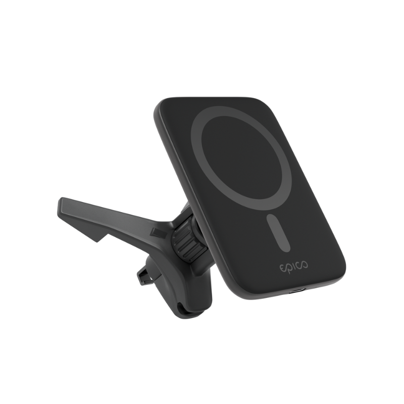 iStores by Epico Qi2 Mag+ Ultrathin Car Charger Wireless Charging 15W - čierna 
