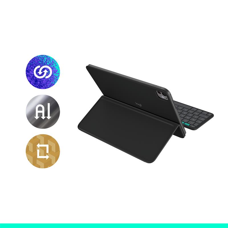 Logitech FLIP FOLIO pre iPad Pro 11"(M4), iPad Air 11"(M2+M3), iPad Air (5.gen.), US, grafitová 