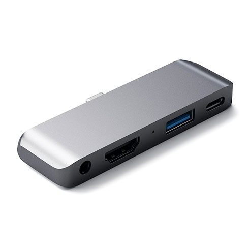 Satechi USB-C Mobile Pro Hub pre iPad Pro/Air 10.9" 2020 - Space Gray 