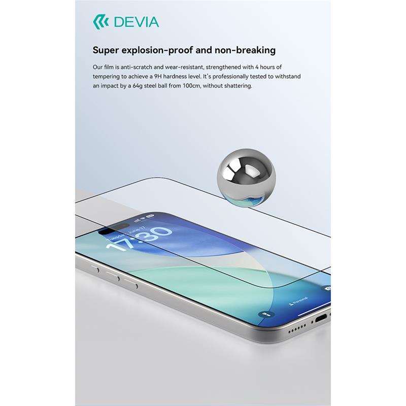 Devia ochranné sklo Star Series pre iPhone 17 Pro Max (10pcs)- Black Frame 