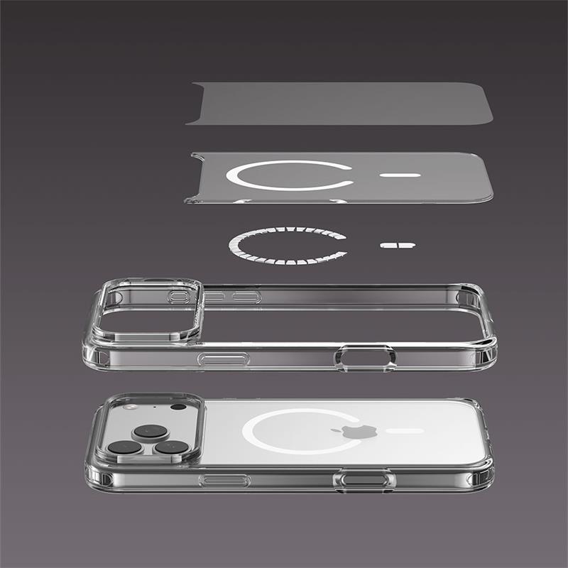Devia kryt Pure Clear Shockproof Magnertic Case pre iPhone 17 Pro Max - Clear 