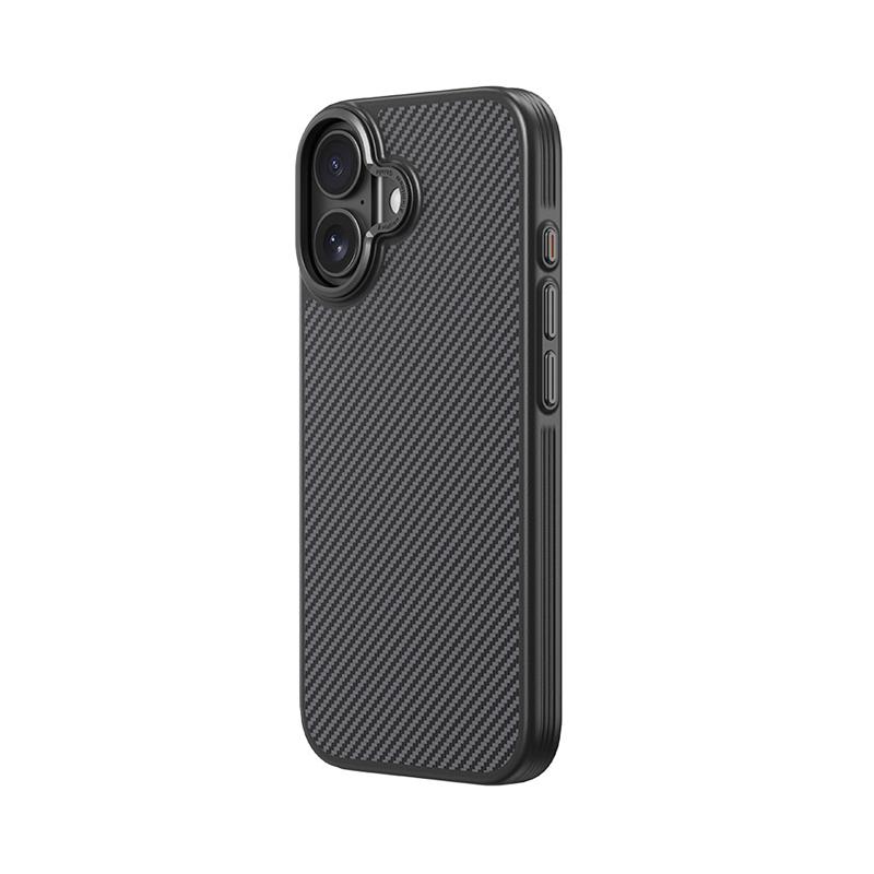 Comma kryt Kevlar Magnetic Shockproof Case pre iPhone 17 - Black 