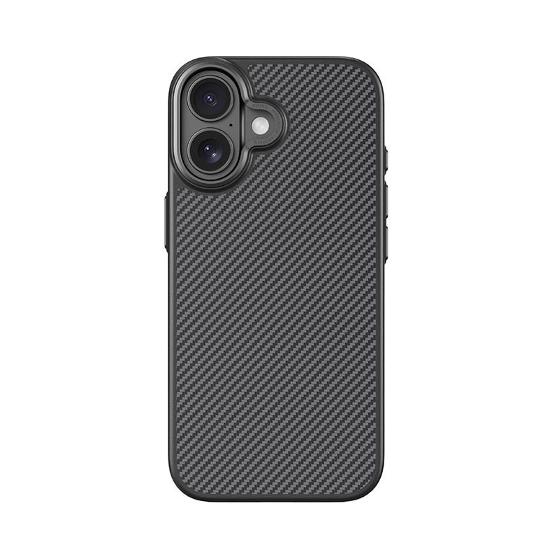 Comma kryt Kevlar Magnetic Shockproof Case pre iPhone 17 - Black 
