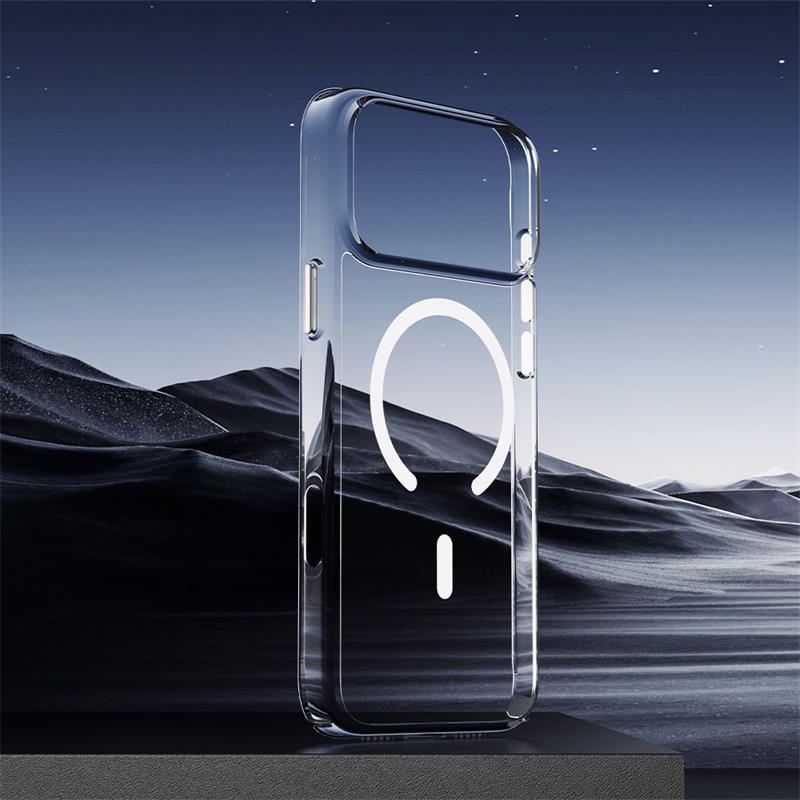 Comma kryt Glass Series Magnetic Case pre iPhone 17 - Clear 