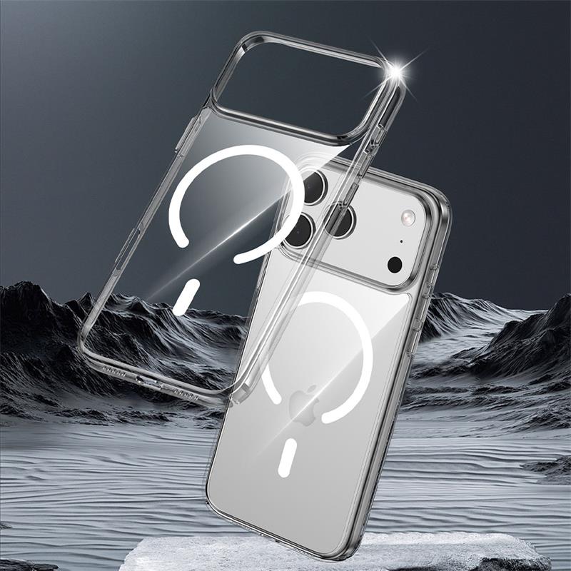 Comma kryt Glass Series Magnetic Case pre iPhone 17 - Clear 