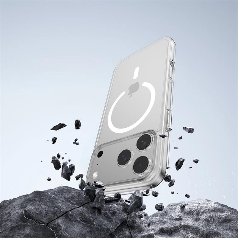 Comma kryt Glass Series Magnetic Case pre iPhone Air - Clear 