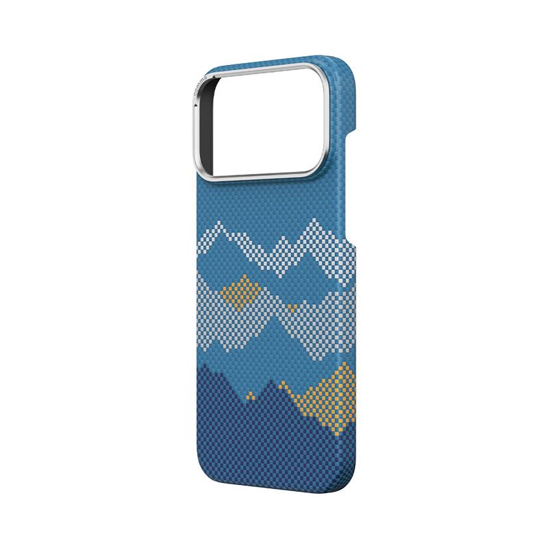 Comma kryt Woven Kevlar Magnetic Shockproof Case pre iPhone 17 Pro - Mountain View 