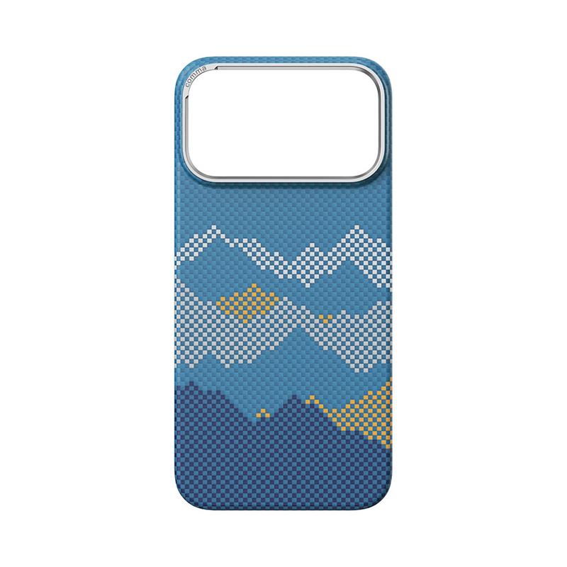 Comma kryt Woven Kevlar Magnetic Shockproof Case pre iPhone 17 Pro - Mountain View 