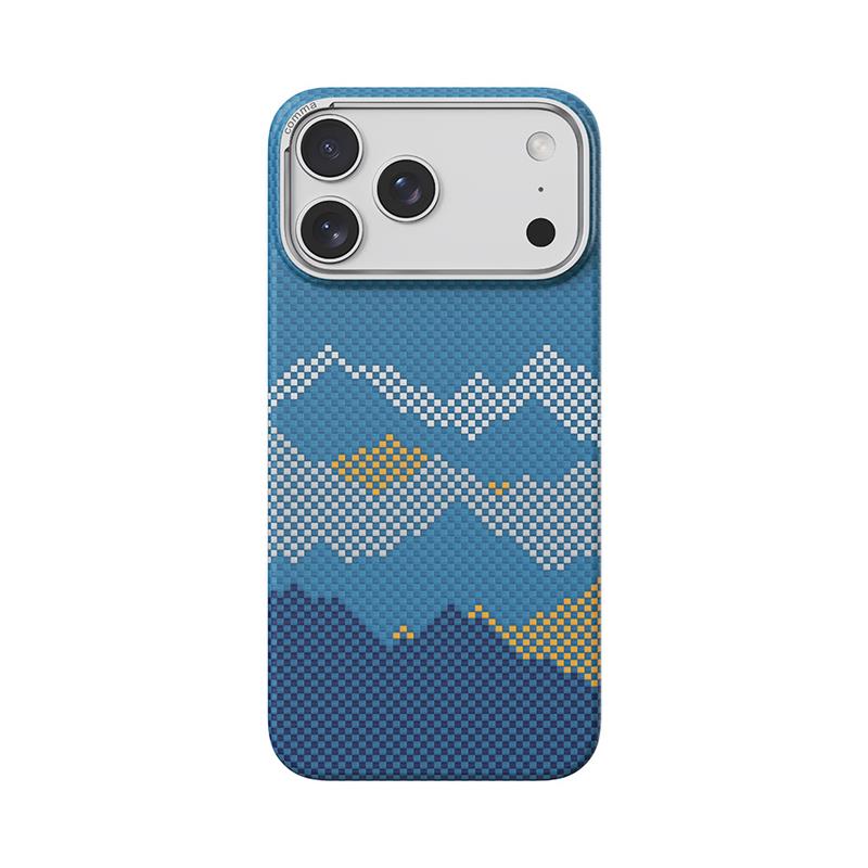 Comma kryt Woven Kevlar Magnetic Shockproof Case pre iPhone 17 Pro - Mountain View 