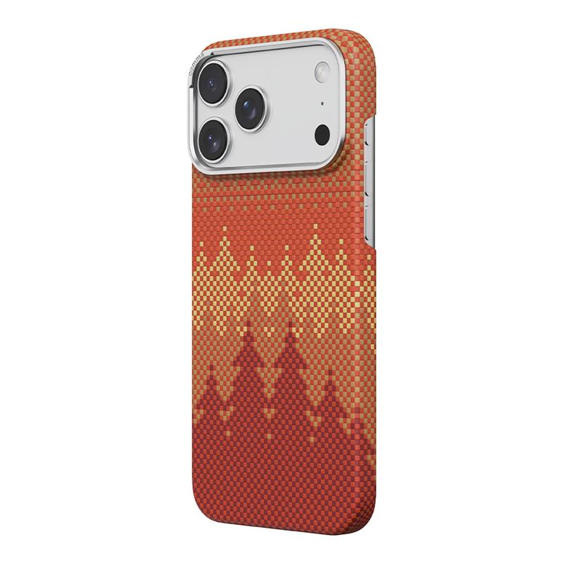 Comma kryt Woven Kevlar Magnetic Shockproof Case pre iPhone 17 Pro Max - Pinery Forest 