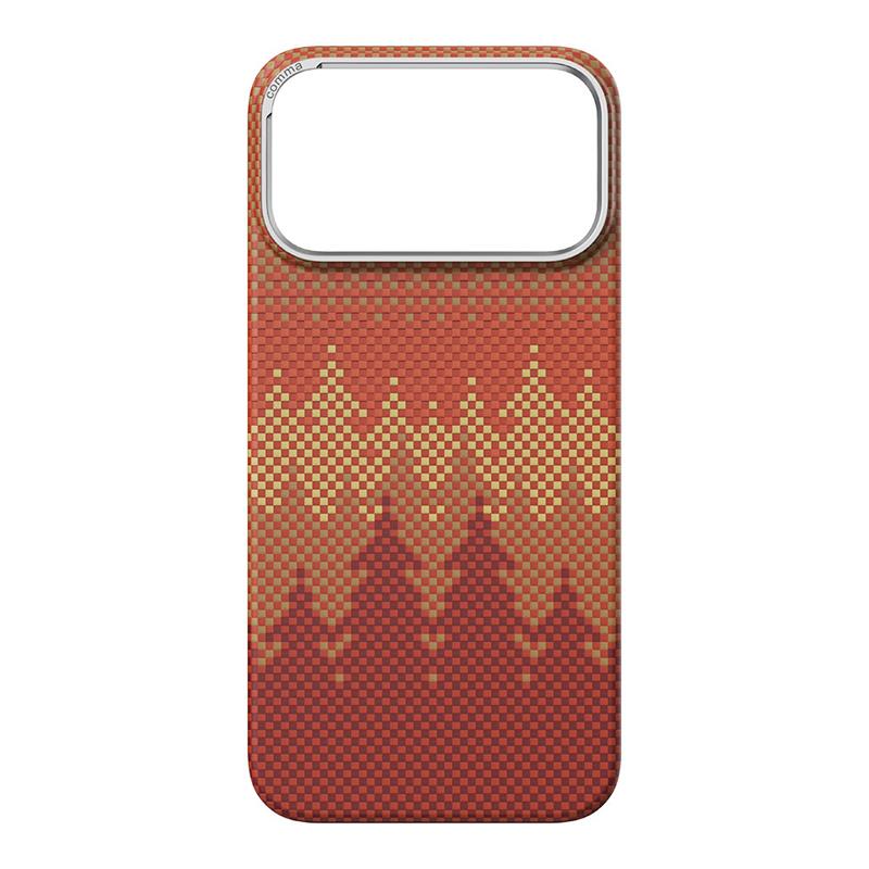 Comma kryt Woven Kevlar Magnetic Shockproof Case pre iPhone 17 Pro Max - Pinery Forest 