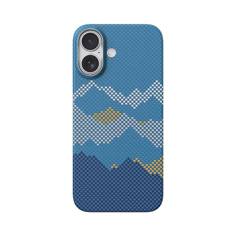 Comma kryt Woven Kevlar Magnetic Shockproof Case pre iPhone 17 - Mountain View 