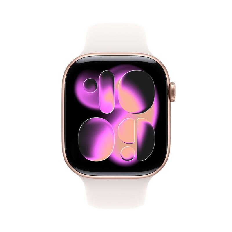 Apple Watch Series 11 GPS + Cellular 42mm Ružový zlatý hliník so svetlo ružovým športovým remienkom - S/M 