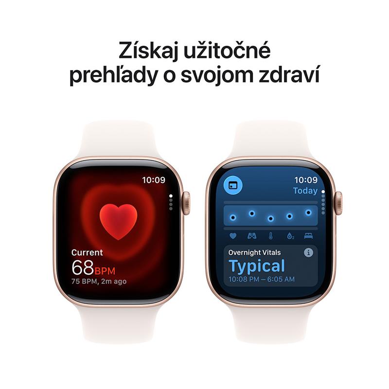 Apple Watch Series 11 GPS + Cellular 42mm Ružový zlatý hliník so svetlo ružovým športovým remienkom - S/M 