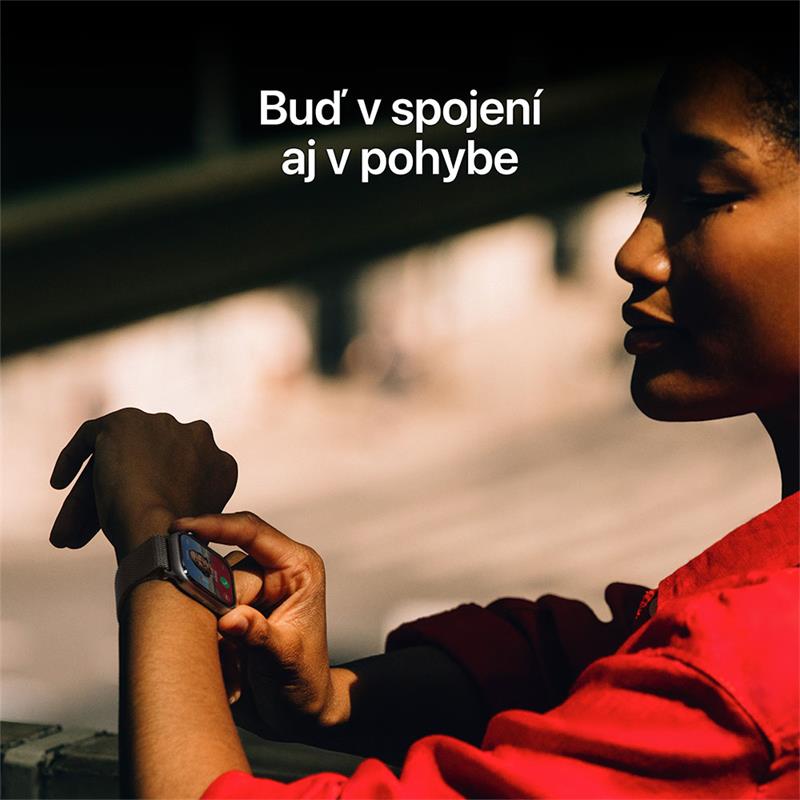 Apple Watch Series 11 GPS + Cellular 42mm Strieborný hliník s hmlovo fialovým športovým remienkom - M/L 